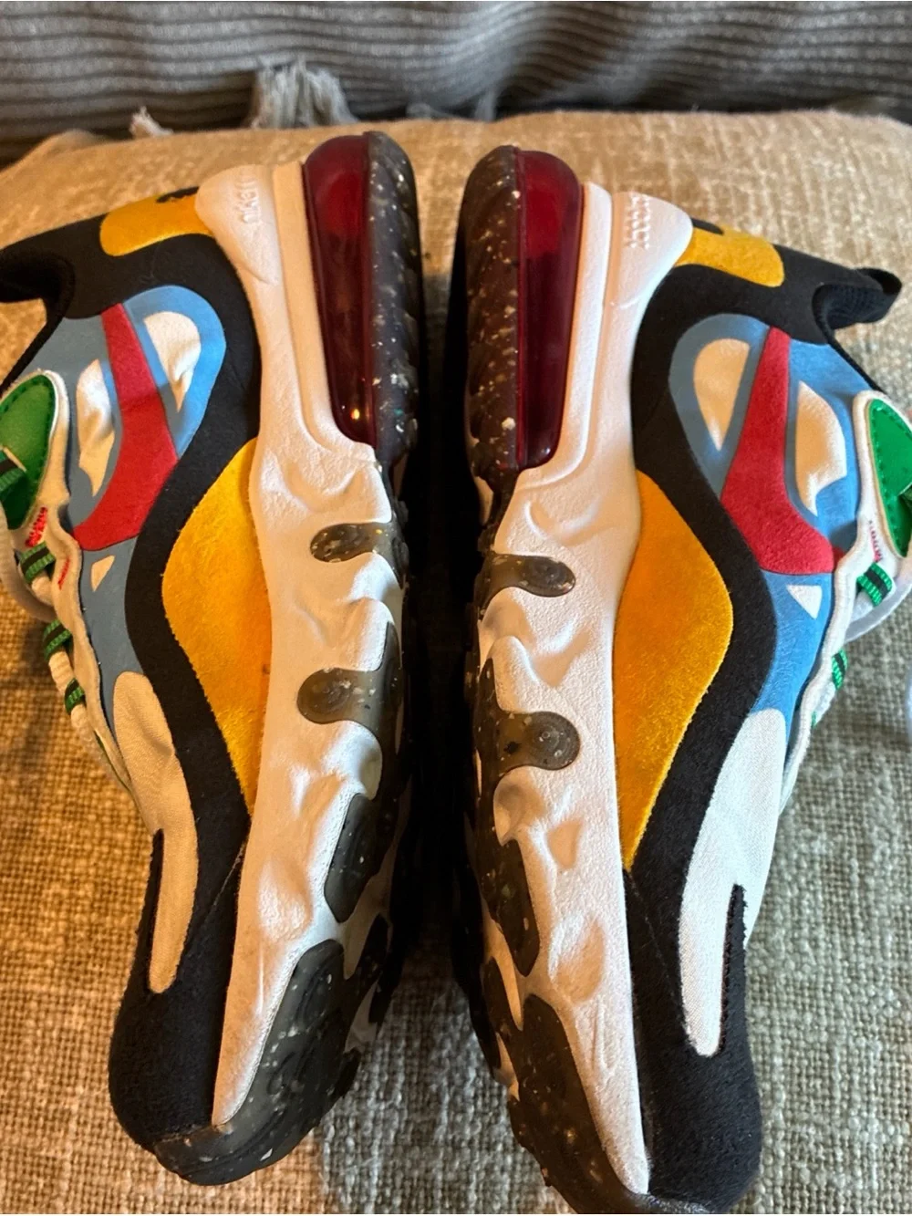 Nike Kids Multicolor Sneakers with Green and Black Accents